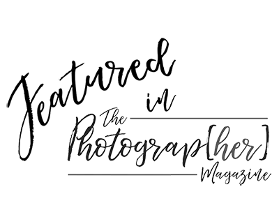 Badge for being featured in Photograp[her] Magazine.